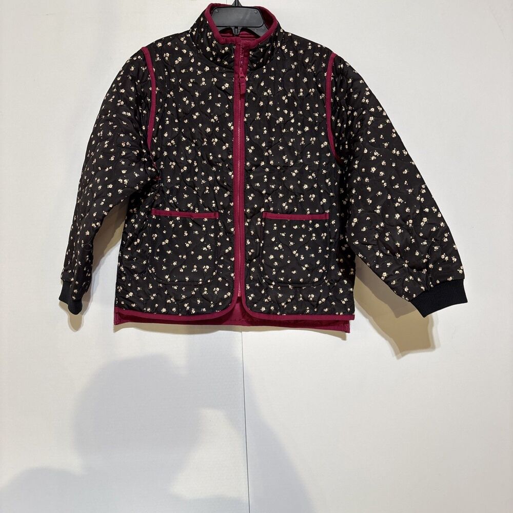 Free Assembly Woman Teens Quilted Jacket Floral Pockets Zip-Up XXL 18 NWT Gift